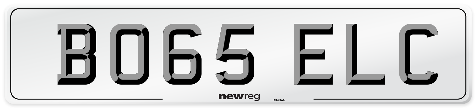 BO65 ELC Number Plate from New Reg